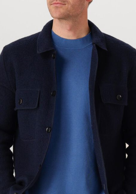 Dunkelblau SELECTED MEN Overshirt SLHNEALY LS KNIT WORKWEAR CARDIGAN - large