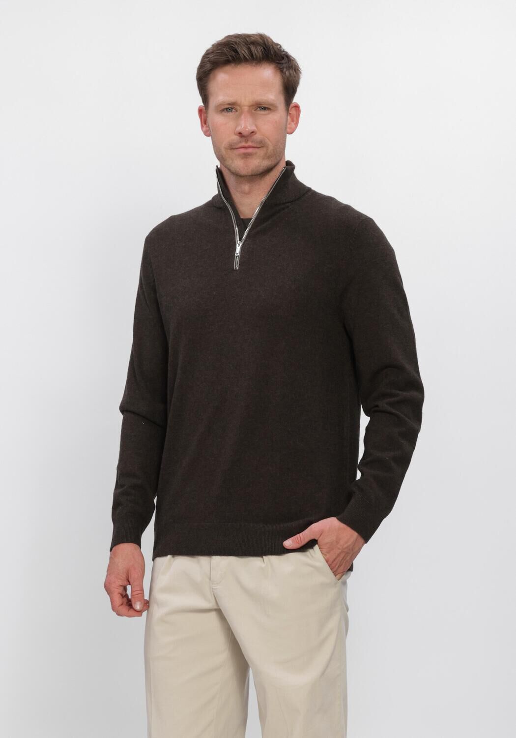 Braune PROFUOMO Polo-Shirt AERO EASE - large
