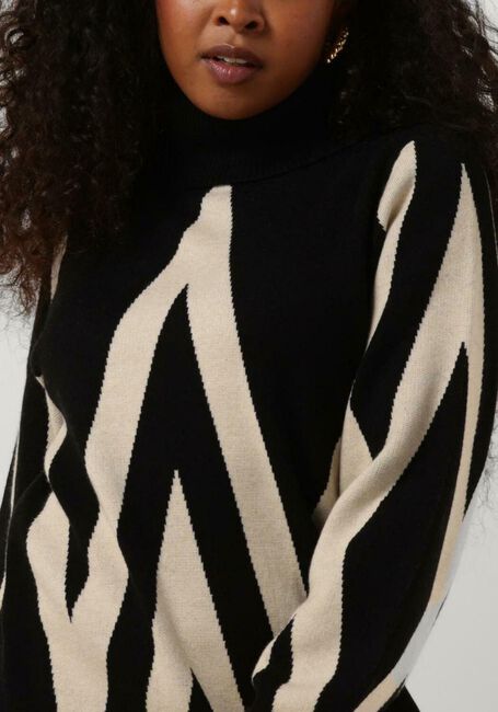 Schwarze OBJECT Minikleid OBJRAY L/S KNIT ROLLNECK DRESS - large