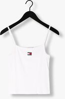 Weiße TOMMY JEANS Top TJW BADGE RIB STRAP TOP