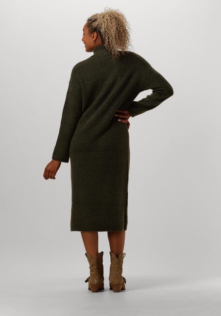 Grüne SELECTED FEMME Midikleid SLFMALINE LS KNIT DRESS HIGH NECK - large