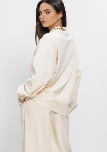 Creme ALIX THE LABEL Sweatshirt LADIES KNITTED BALLOON SLEEVE SWEATER - large