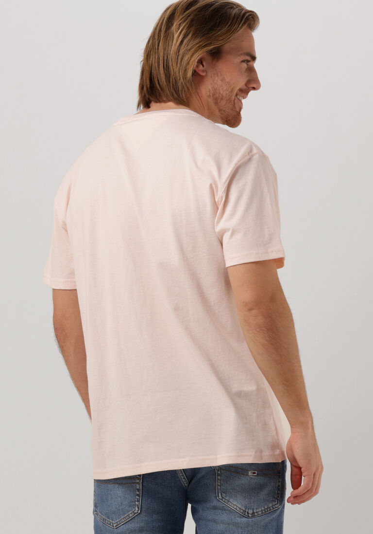 hell-pink tommy jeans t-shirt tjm clsc solid tee IV7861