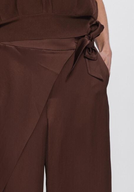 Braune SUMMUM Hosen TROUSERS HEAVY SILKY - large