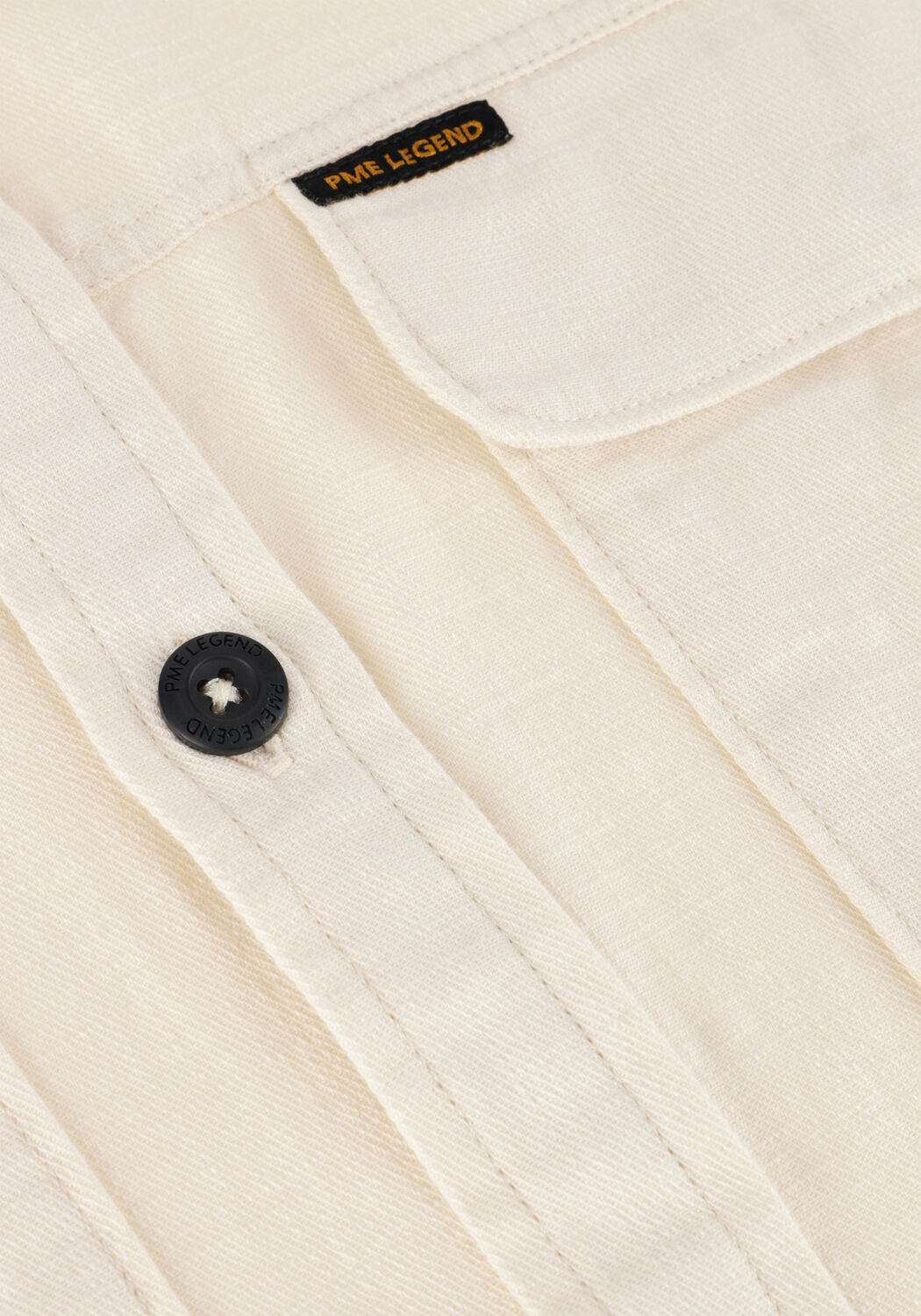 Beige PME LEGEND Casual-Oberhemd SHORT SLEEVE SHIRT SLUB COTTON - large