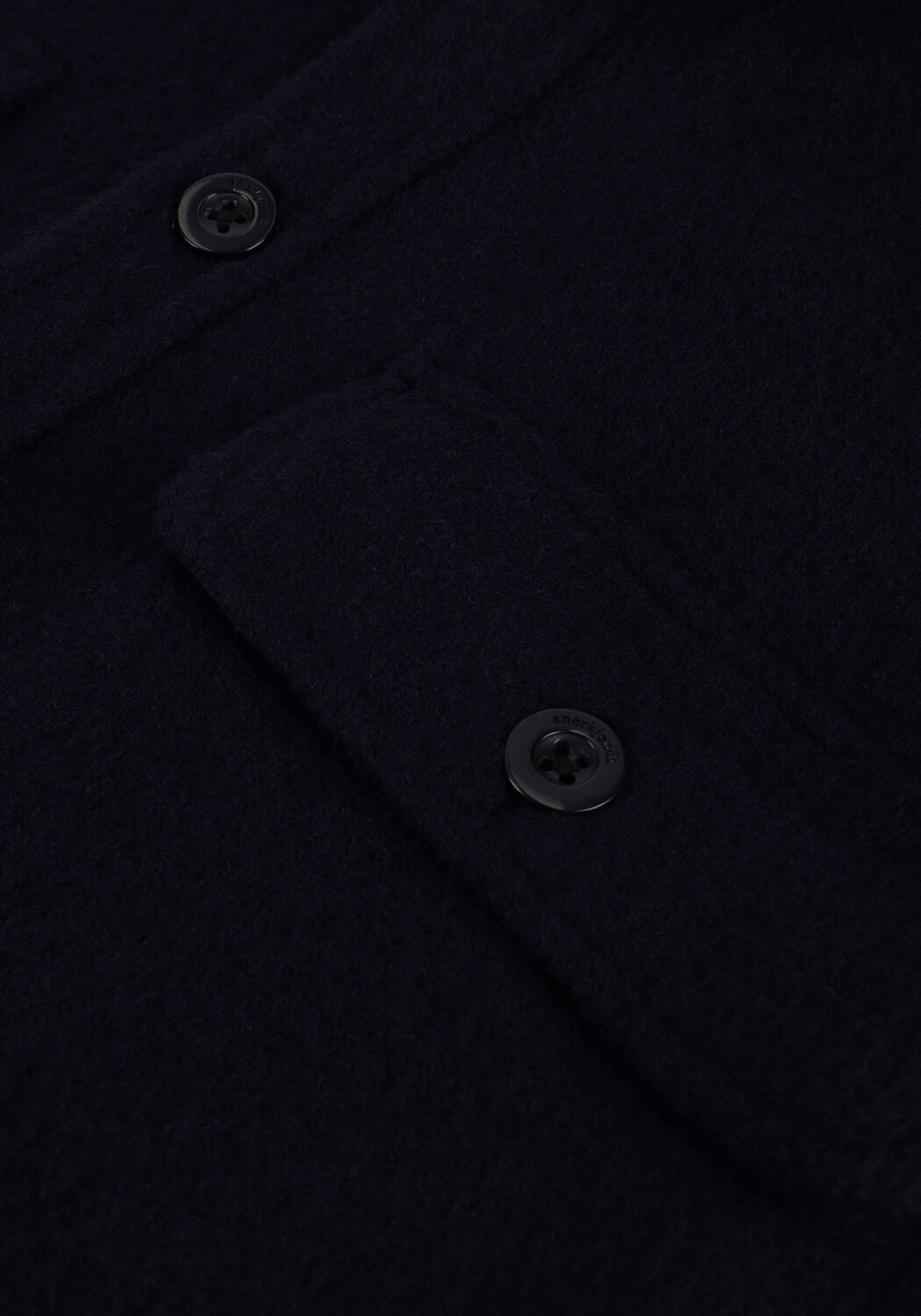 Dunkelblau ANERKJENDT Overshirt AKLION BOILED WOOL OVERSHIRT - large