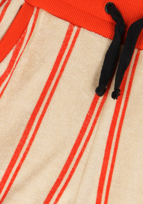 Orangene CARLIJNQ Kurze Hose STRIPES FLAME - BERMUDA - large