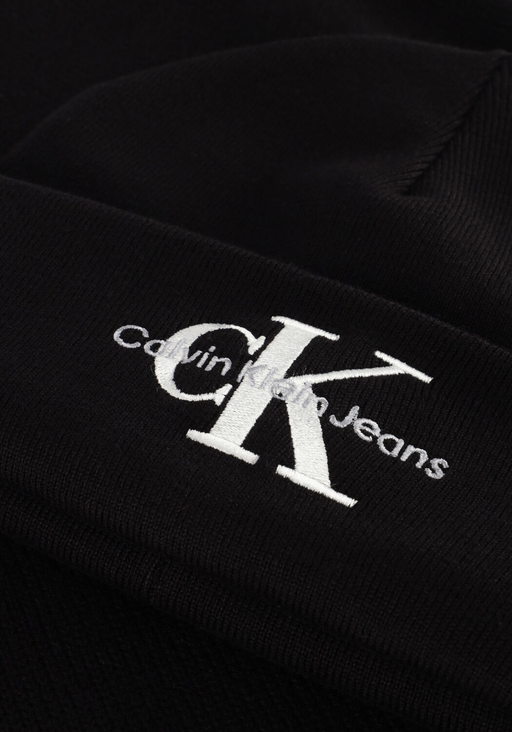 Schwarze CALVIN KLEIN M&uuml;tze GIFTING MONO BEANIE/SCARF - large