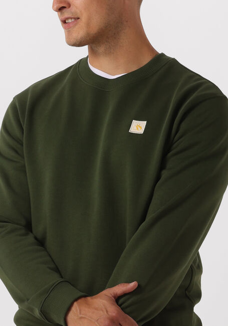 Grüne SCOTCH & SODA Pullover ESSENTIALS LOGO BADGE CREW NECK SWEAT - large