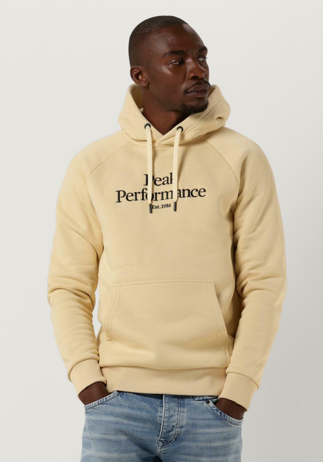 Peak performance hoodie beige sales