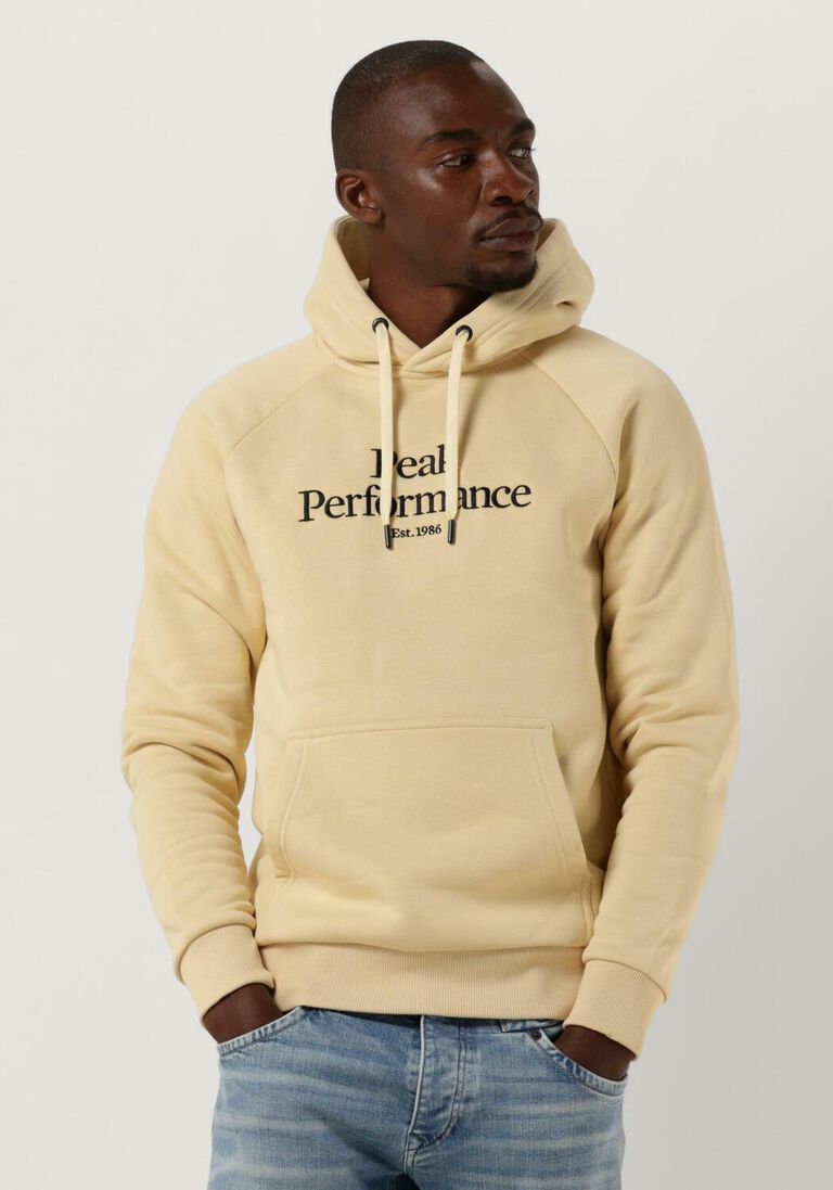 beige peak performance sweatshirt original hood