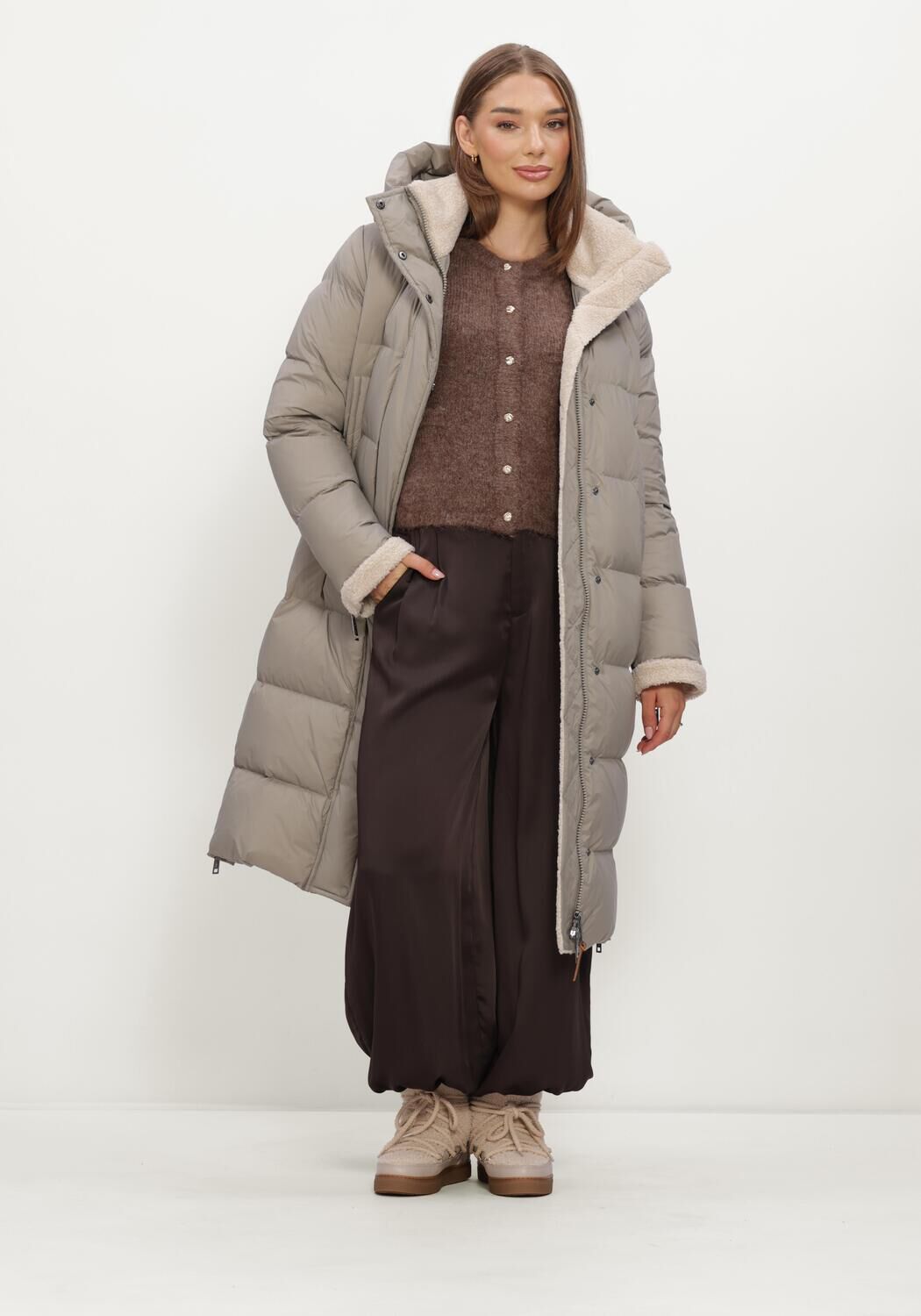 Taupe MOSCOW Winterjacken 07-08-XENIA-1 - large