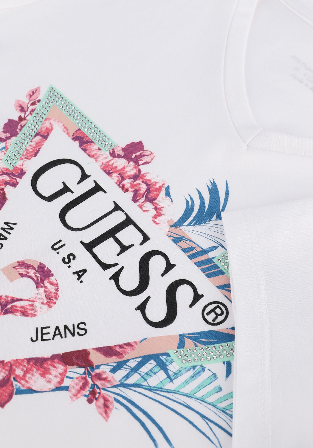 Wei&szlig;e GUESS T-shirt KATHE TEE - large
