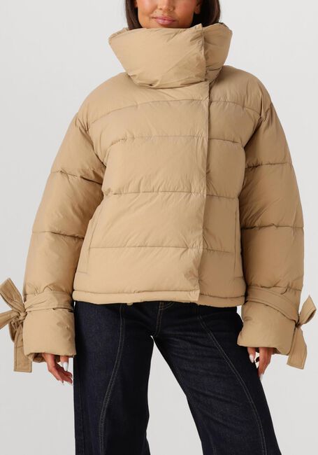Beige CO'COUTURE Wattierte Jack MEGAN CROPPED PUFFER JACKET - large