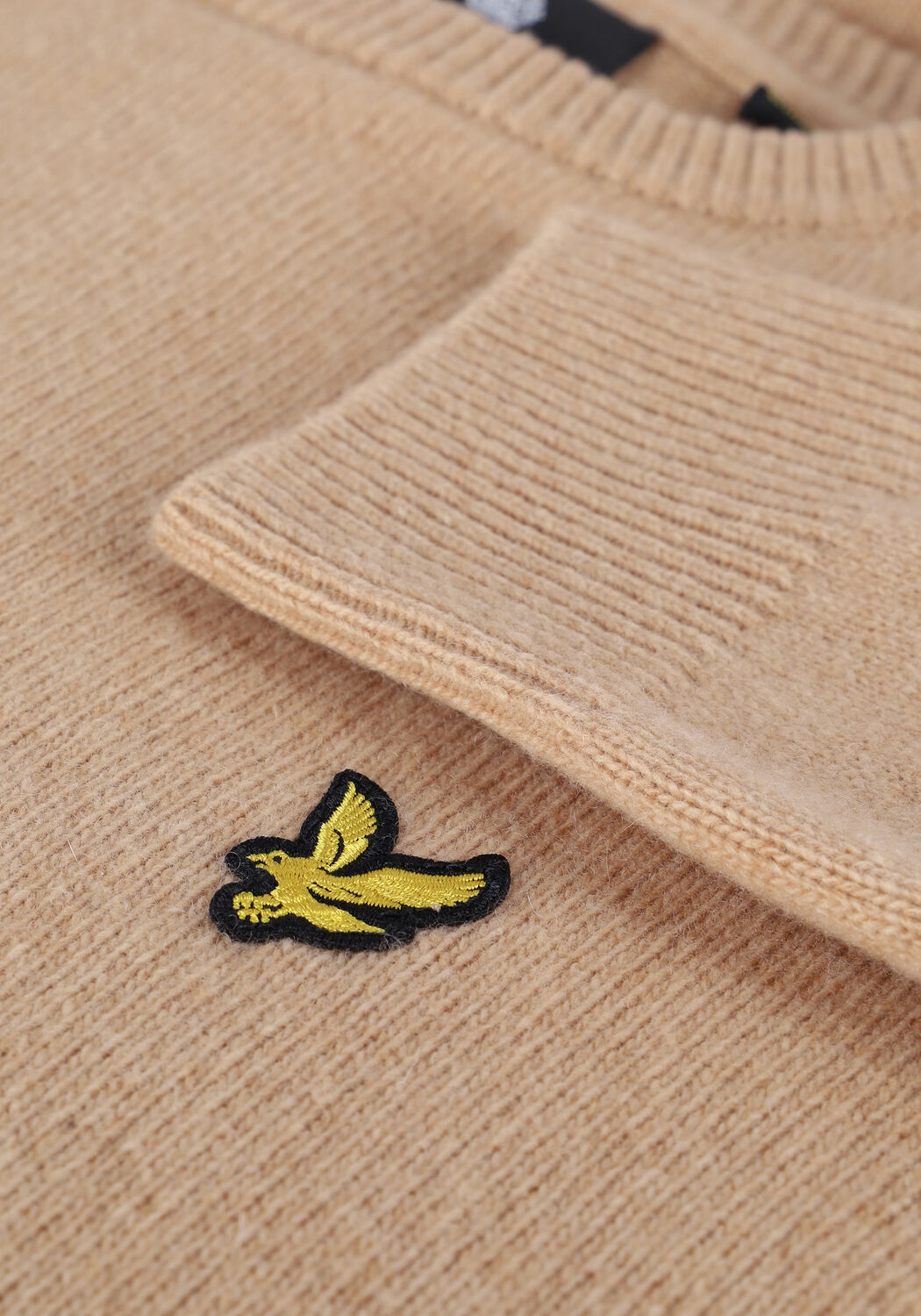 Beige LYLE & SCOTT Pullover CREW NECK LAMBSWOOL BLEND JUMP - large