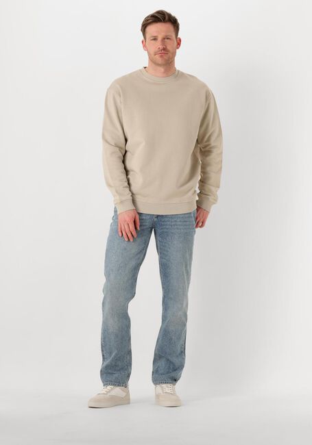 Beige PURE PATH Sweatshirt LOOSE FIT CREWNECK LS SWEATERS - large