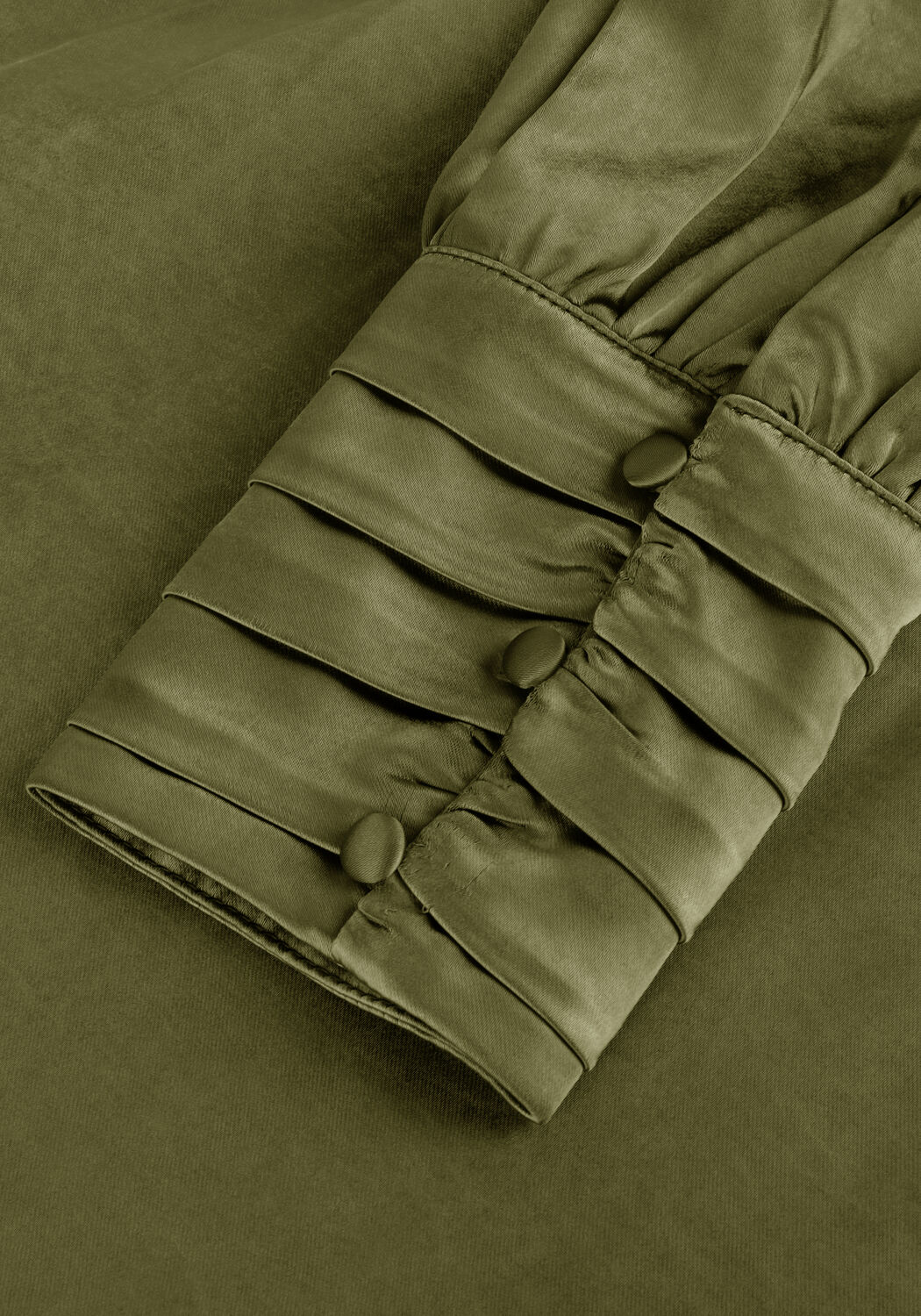 Gr&uuml;ne NOTRE-V Midikleid NV-DORISSA SATIN DRESS - large