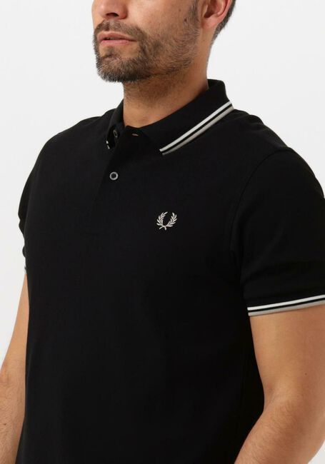 Schwarze FRED PERRY Polo-Shirt THE TWIN TIPPED FRED PERRY SHIRT - large