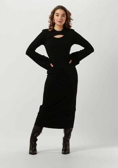 Schwarze GESTUZ Midikleid ANKAGZ LONG DRESS - large