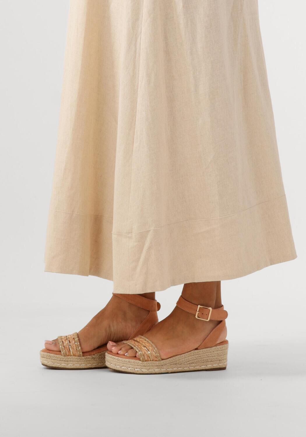 Camelfarbene AYANA Sandaletten mit Absatz 0047 - large