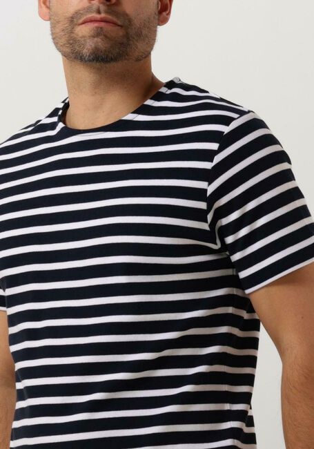 Blaue SELECTED HOMME T-shirt SLHBRIAC STRIPE SS O-NECK TEE - large