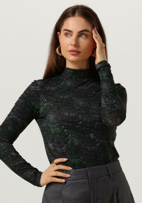 Grüne SCOTCH & SODA Rollkragenpullover ALL OVER PRINTED MOCKNECK LONGSLEEVE T-SHIRT - large