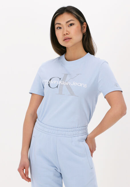 Hellblau CALVIN KLEIN T-shirt TWO TONE MONOGRAM REGULAR TEE - large
