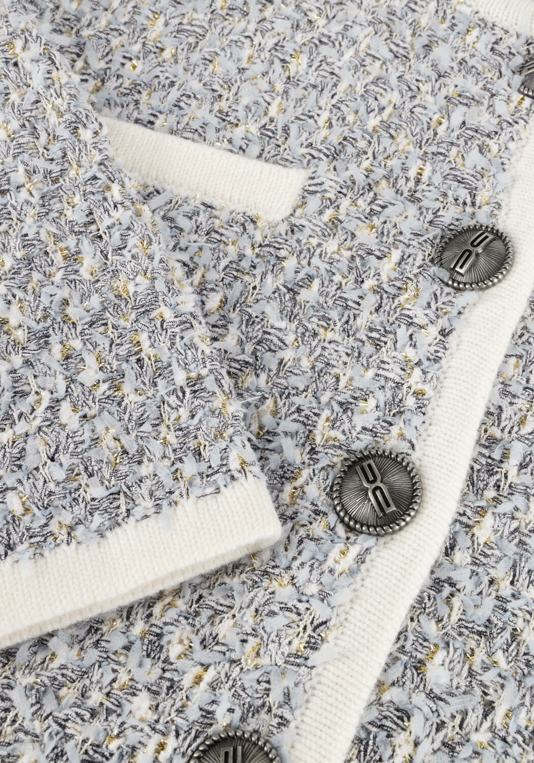 Blaue GESTUZ Strickjacke GZNALIN CARDIGAN - large