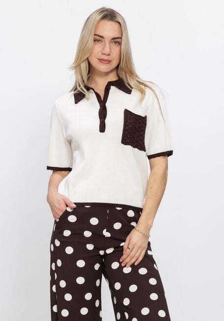 Wei&szlig;e STUDIO ANNELOES Pullover Jemy crochet polo - large