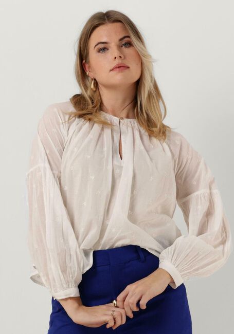 Weiße SCOTCH & SODA Blusen TIE FRONT EASY VOLUME DOBBY BLOUSE - large