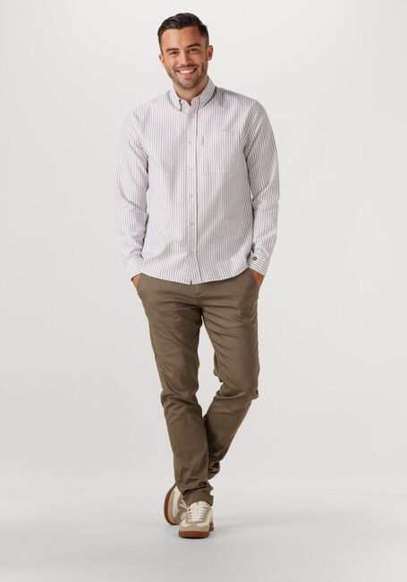 Weiße CAST IRON Casual-Oberhemd NEWCAST OXFORD STRIPE - large