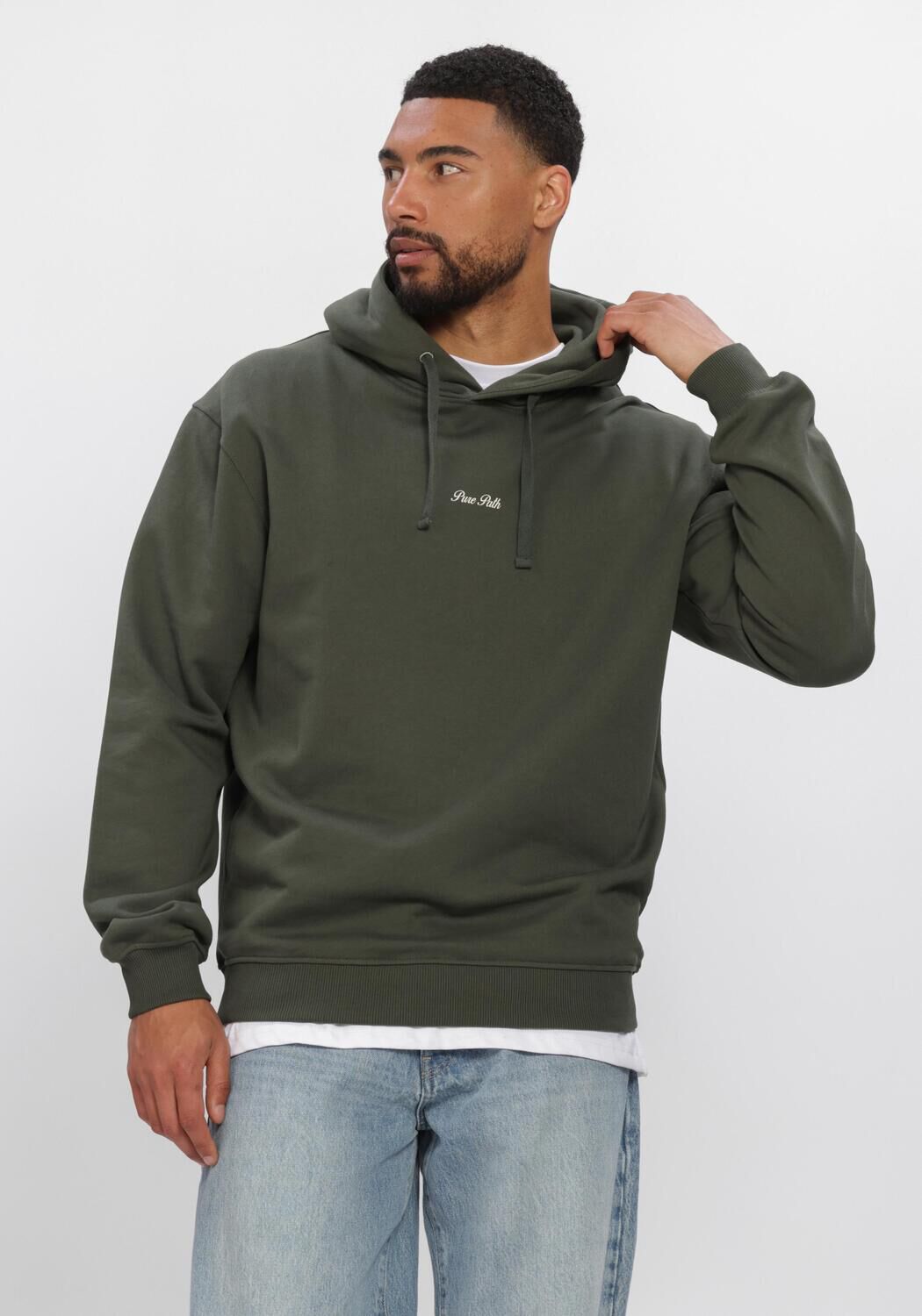 Dunkelgr&uuml;n PURE PATH Sweatshirt FOREST ROOTED - large