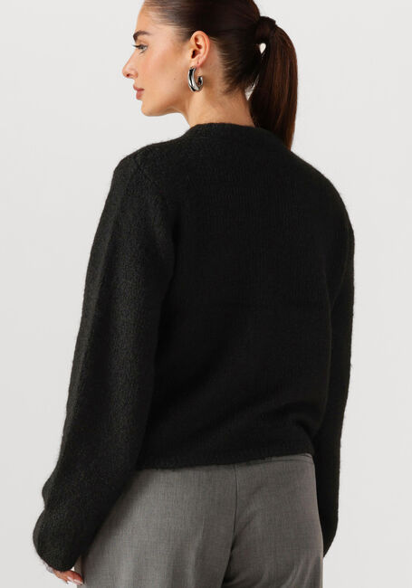 Schwarze OBJECT Pullover OBJSAGGIA L/S LO KNIT BOW CARDIGAN DIV - large