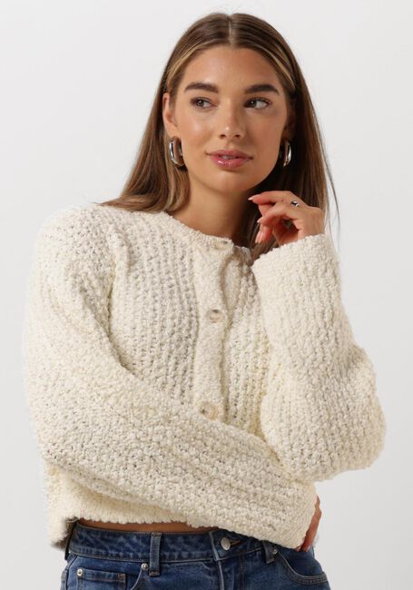 Weiße EDITED Strickjacke IDA CARDIGAN - large
