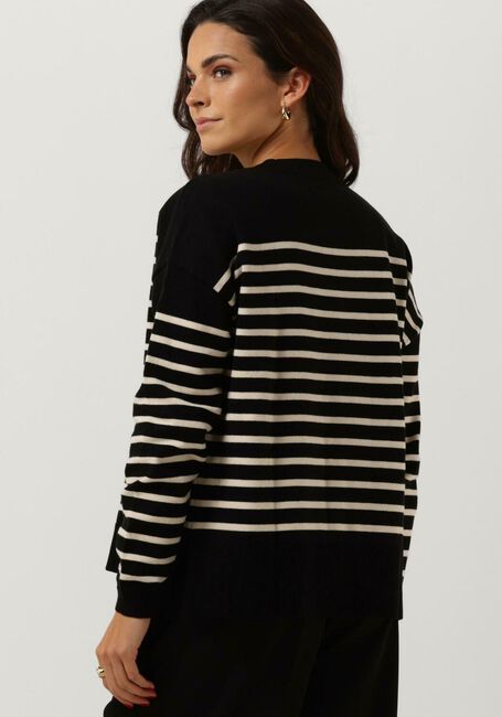 Schwarze CC HEART Pullover CC HEART COLLINGS COMFY STRIPE KNIT BLOUSE - large