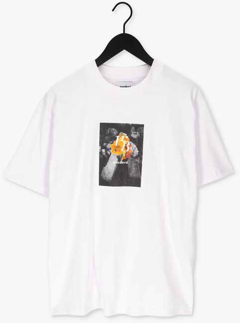 Weiße WOODBIRD T-shirt BOSE FLOWLAND TEE - large