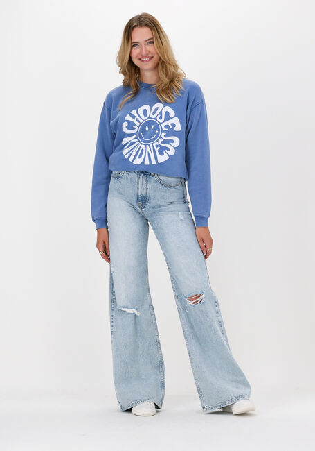Blaue COLOURFUL REBEL Wide jeans GAIA DESTROYED HIGH RISE JEAN - large