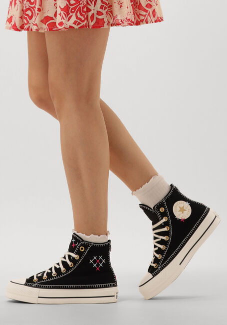 Schwarze CONVERSE Sneaker High CHUCK TAYLOR ALL STAR LIFT CRAFTED STITCHING - large