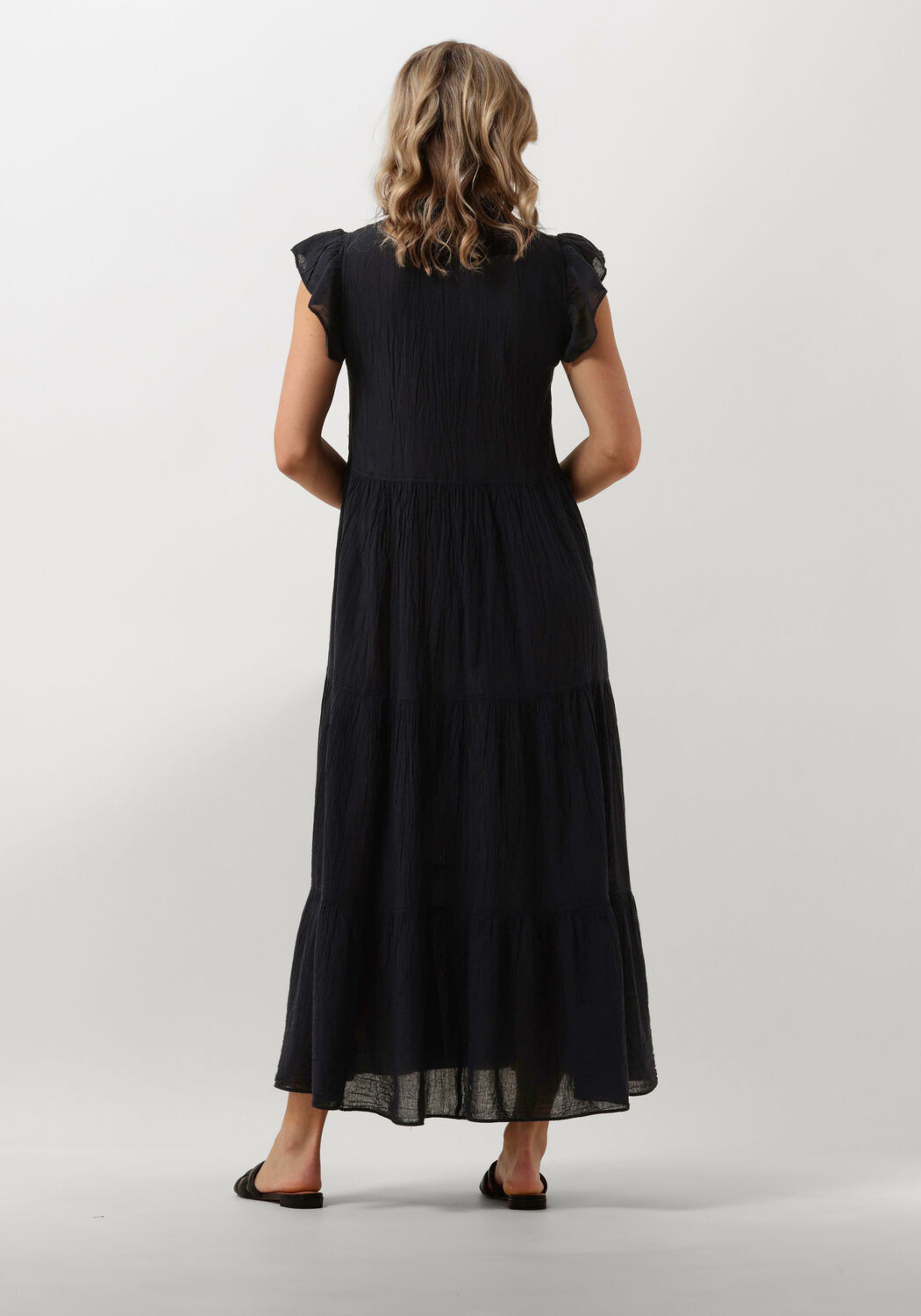 Schwarze DEVOTION Maxikleid ERIETTA - large