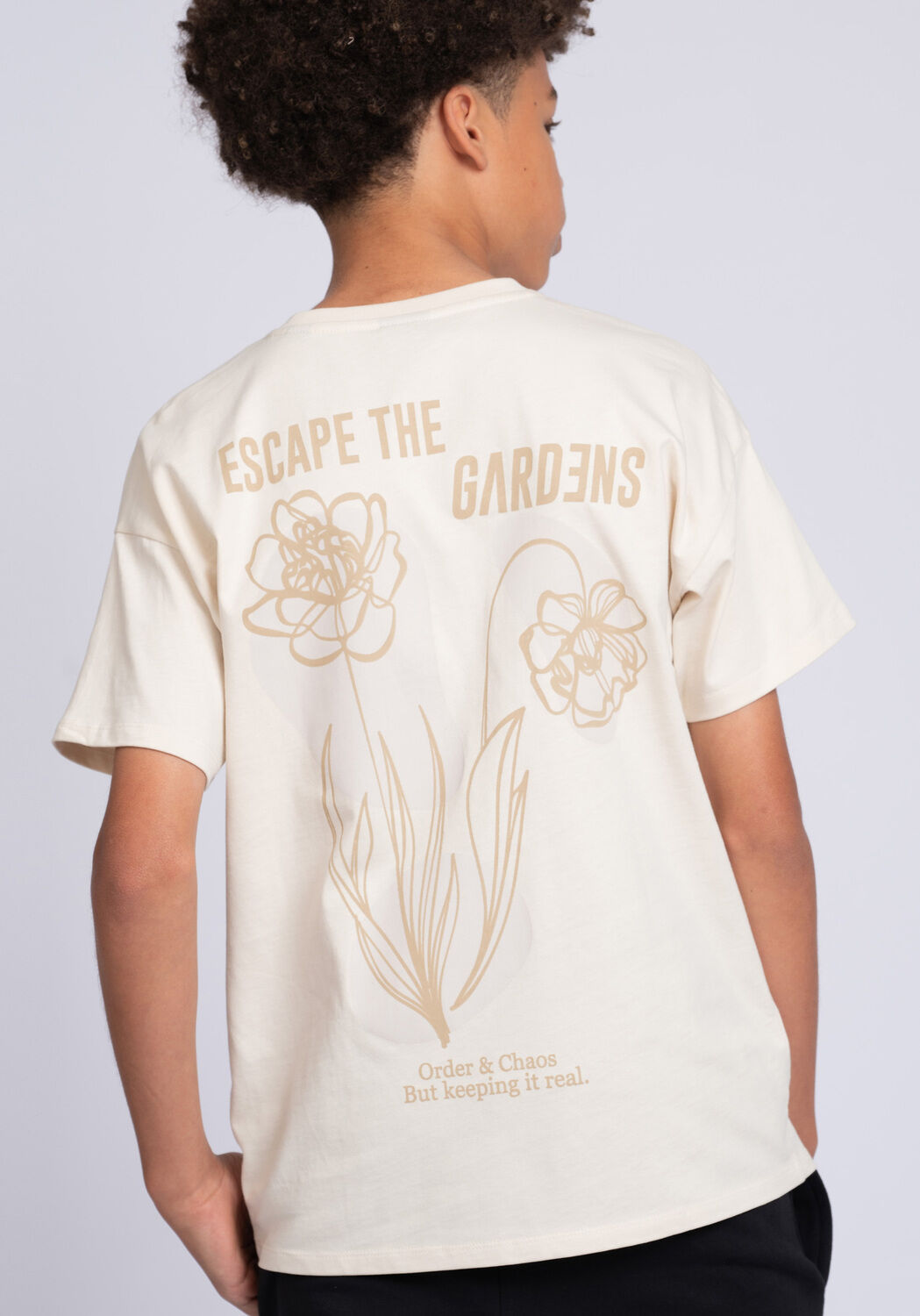 Beige NIK & NIK T-shirt BLOOM OVERSIZED T-SHIRT - large