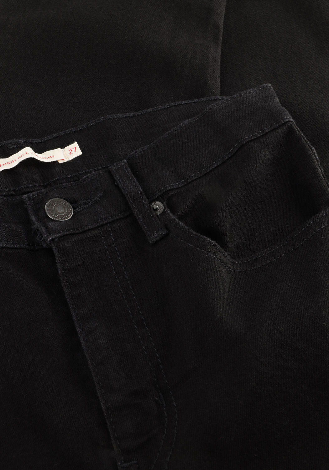 Schwarze LEVI'S Slim fit jeans 724 HIGH RISE STRAIGHT MIDNIGHT GAZE - large