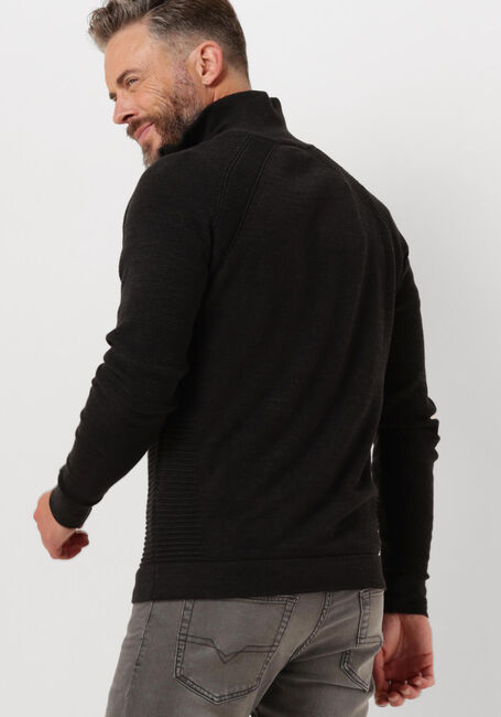 Schwarze CAST IRON Pullover HALF ZIP COLLAR COTTON HEATHER PLATED HALF ZIP - large