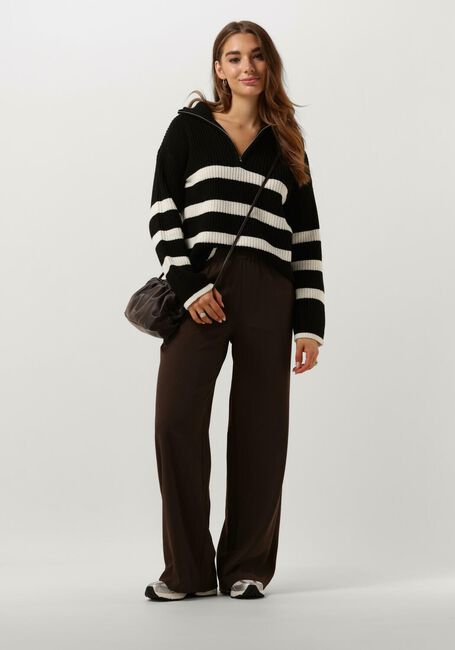 Schwarze SELECTED FEMME Pullover SLFBOOMIE LS KNIT HALF ZIP - large