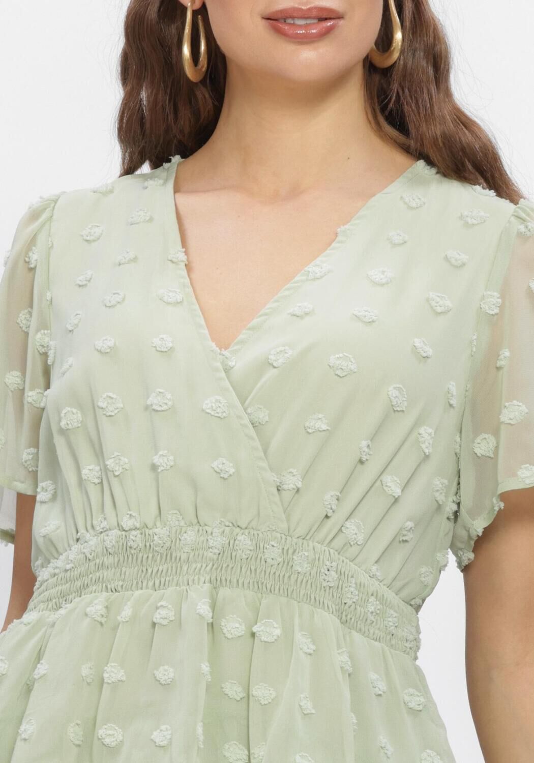 Gr&uuml;ne Y.A.S. Kleider YASDOTTIE SS DRESS - large