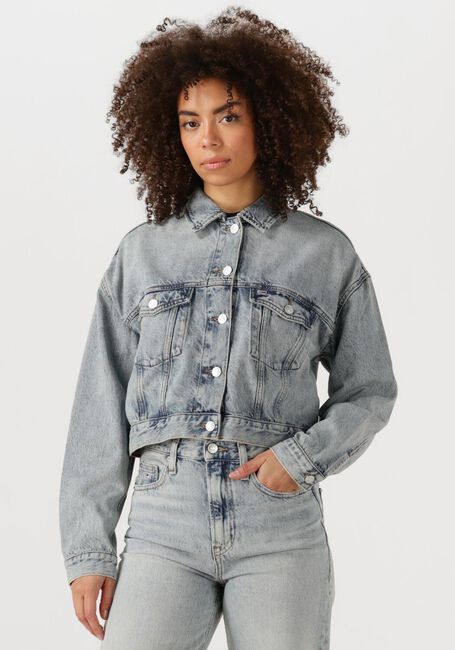 Blaue TOMMY JEANS Jeansjacke OVSZ CROP TRUCKER JACKET BI6012 - large