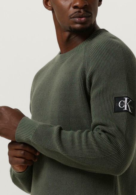 Dunkelgrün CALVIN KLEIN Sweatshirt BADGE EASY SWEATER - large