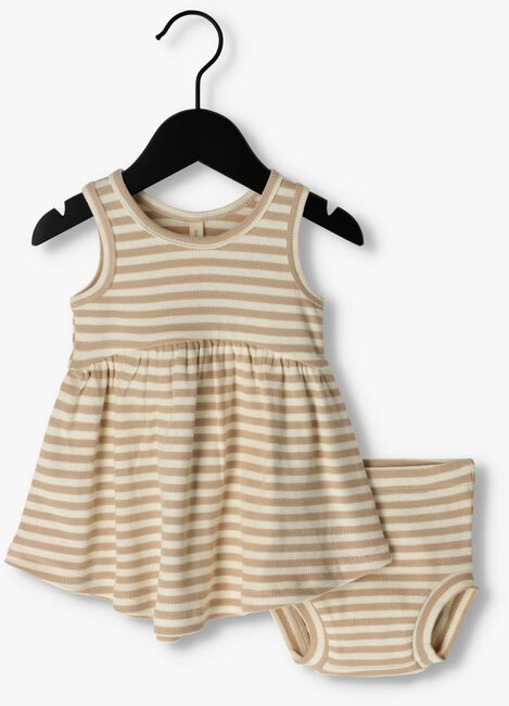 Beige QUINCY MAE  RIBBED TANK DRESS + BLOOMER - large