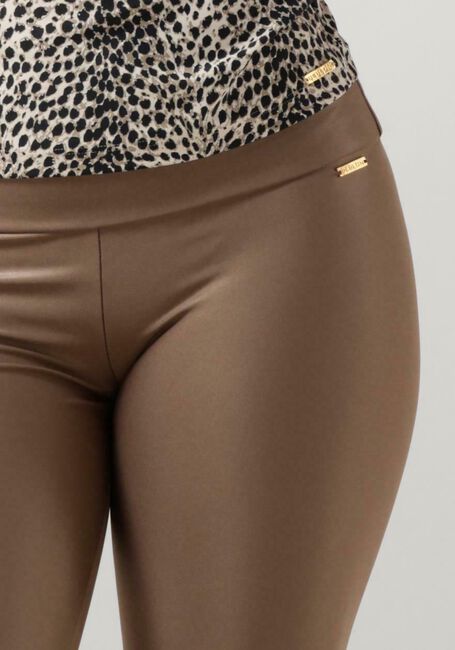 Taupe DEBLON SPORTS Legging CLARA SHINE LEGGINGS HIGH WAISTBAND - large