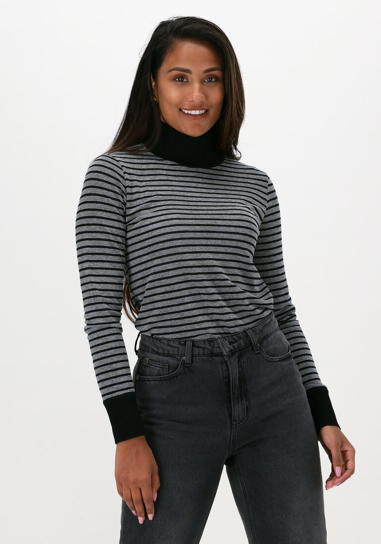 schwarze mos mosh top casio ls-stripe rollneck