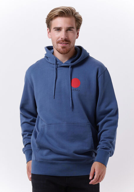 Blaue EDWIN Sweatshirt JAPANESE SUN HOODIE SWEAT HEAVY FELPA - large
